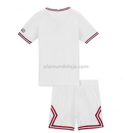 Camisola Paris Saint-Germain Criança Equipamento Quarto 2021-2022 Manga Corta
